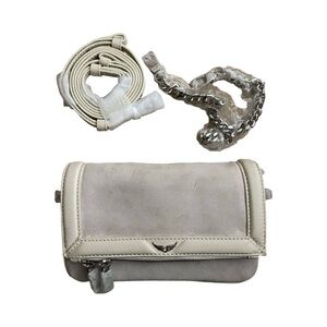 Rock Nano Novel Foldover Chain Strap Bag (cream)